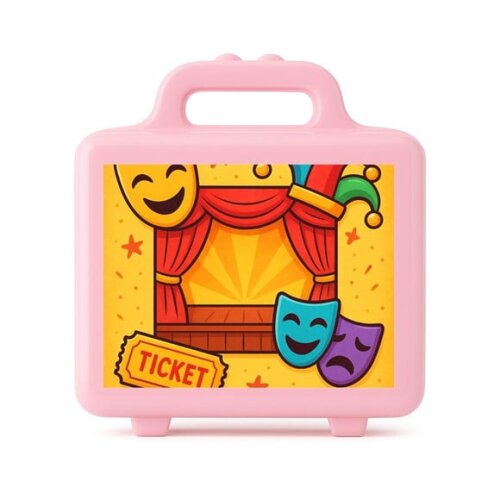 Maleta Plástica Personalizada 12x10cm Teatro Infantil