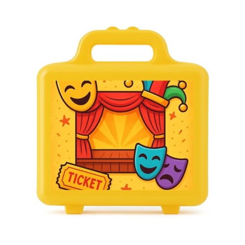 Maleta Plástica Personalizada 12x10cm Teatro Infantil
