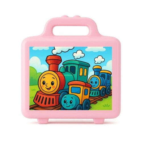 Maleta Plástica Personalizada 12x10cm Trens Antigos