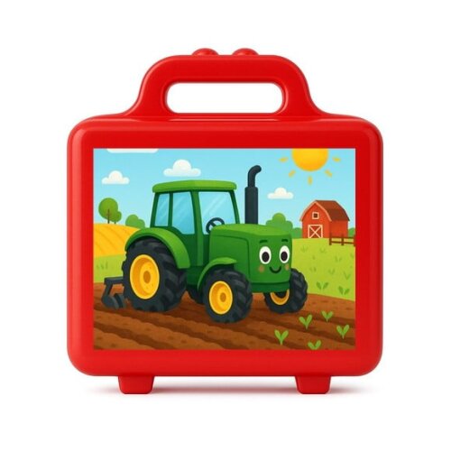 Maleta Plástica Personalizada 12x10cm Trator