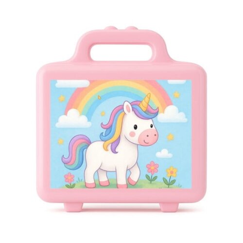 Maleta Plástica Personalizada 12x10cm Unicórnio