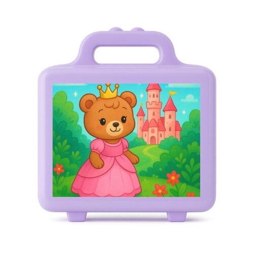 Maleta Plástica Personalizada 12x10cm Ursinha Princesa