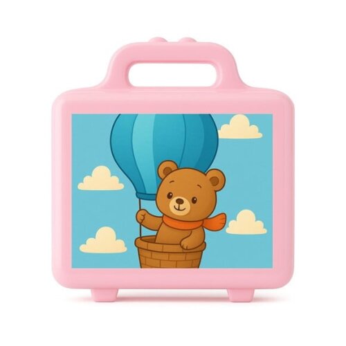 Maleta Plástica Personalizada 12x10cm Ursinho Baloeiro