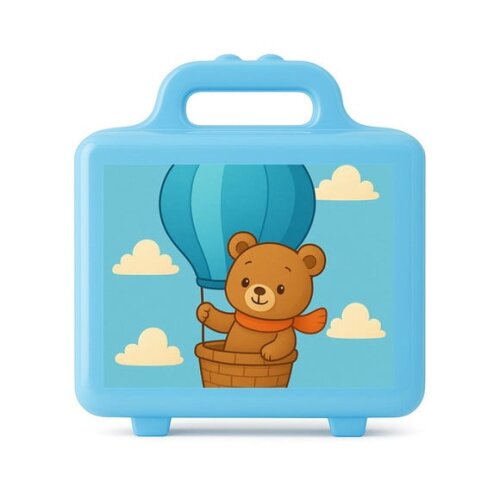 Maleta Plástica Personalizada 12x10cm Ursinho Baloeiro