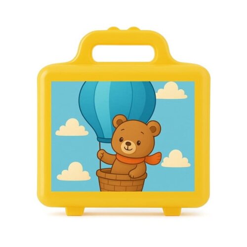 Maleta Plástica Personalizada 12x10cm Ursinho Baloeiro