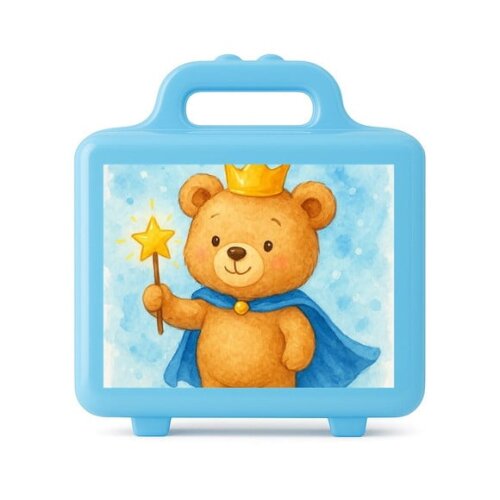 Maleta Plástica Personalizada 12x10cm Ursinho Príncipe