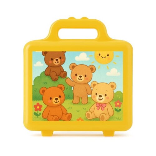 Maleta Plástica Personalizada 12x10cm Ursinhos