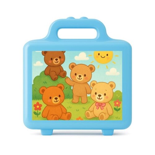 Maleta Plástica Personalizada 12x10cm Ursinhos