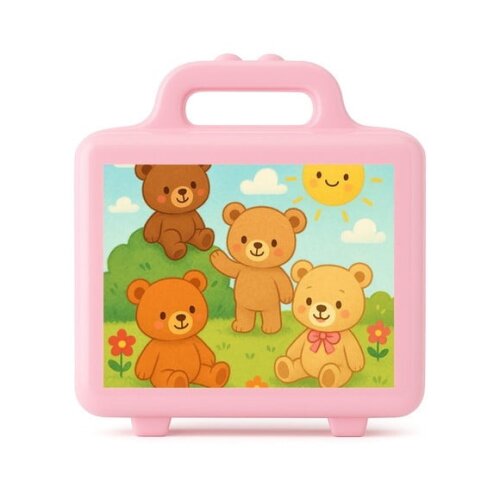 Maleta Plástica Personalizada 12x10cm Ursinhos