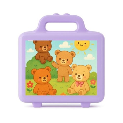 Maleta Plástica Personalizada 12x10cm Ursinhos