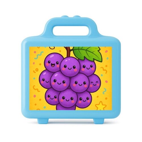Maleta Plástica Personalizada 12x10cm Uvinhas Fofas