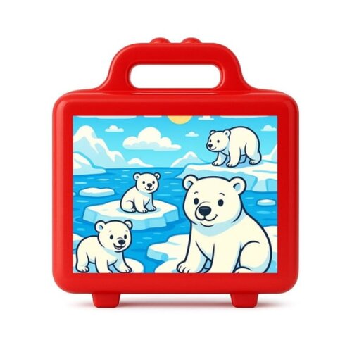 Maleta Plástica Personalizada 12x10cm Ursos Polares