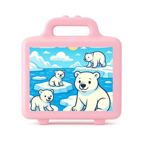Maleta Plástica Personalizada 12x10cm Ursos Polares