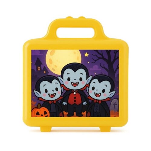 Maleta Plástica Personalizada 12x10cm Vampirinhos Fofinhos