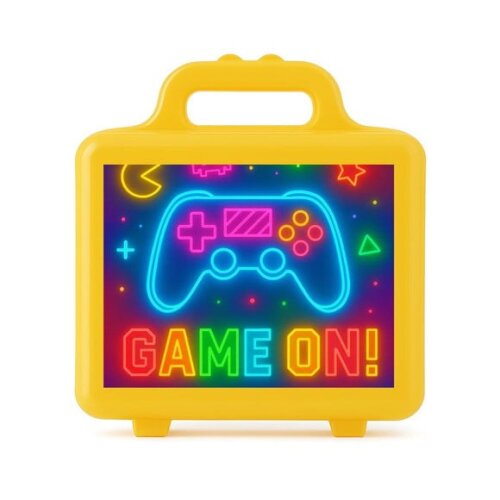 Maleta Plástica Personalizada 12x10cm Video Game Neon