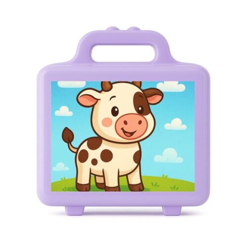 Maleta Plástica Personalizada 12x10cm Vaquinha
