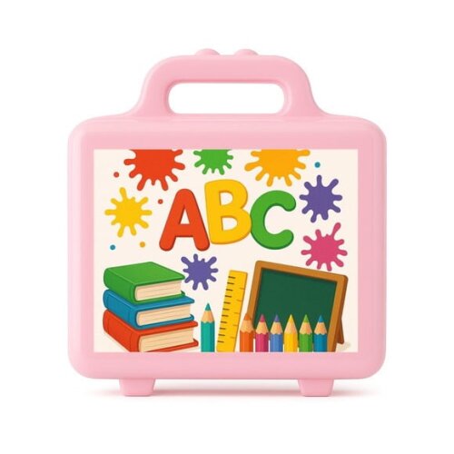 Maleta Plástica Personalizada 12x10cm Volta às Aulas