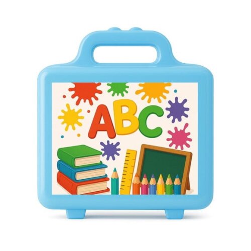 Maleta Plástica Personalizada 12x10cm Volta às Aulas