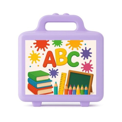 Maleta Plástica Personalizada 12x10cm Volta às Aulas