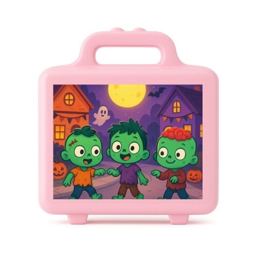 Maleta Plástica Personalizada 12x10cm Zumbis Fofinhos