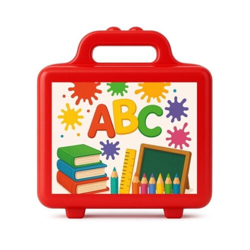 Maleta Plástica Personalizada 12x10cm Volta às Aulas