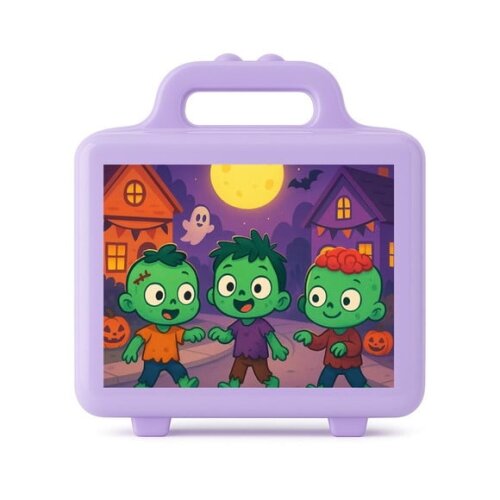 Maleta Plástica Personalizada 12x10cm Zumbis Fofinhos