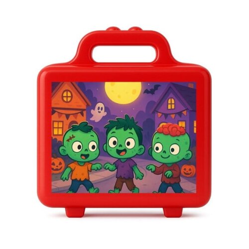 Maleta Plástica Personalizada 12x10cm Zumbis Fofinhos