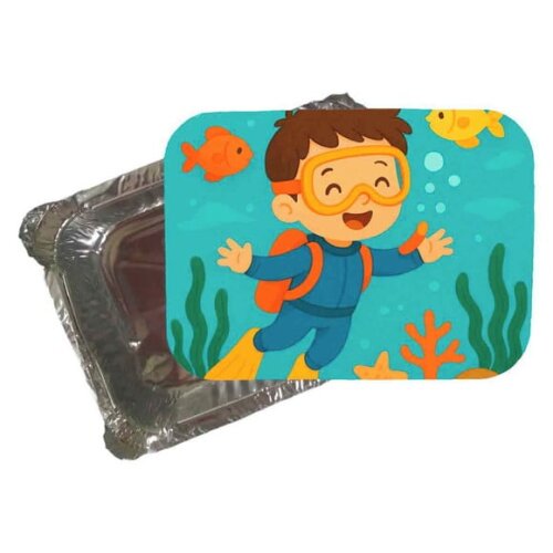 Marmitinha Personalizada 220ml Menino Mergulhador