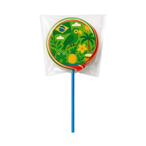 Pirulito Psicodélico Personalizado Brasil Verde Amarelo