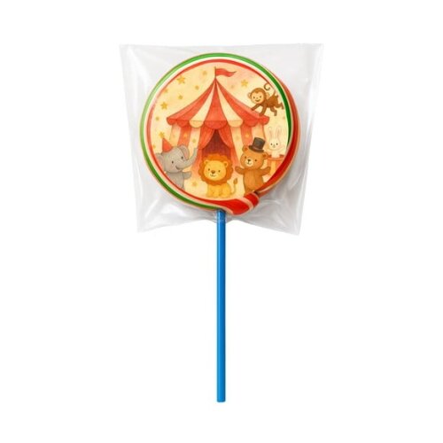 Pirulito Psicodélico Personalizado Circo Aquarela