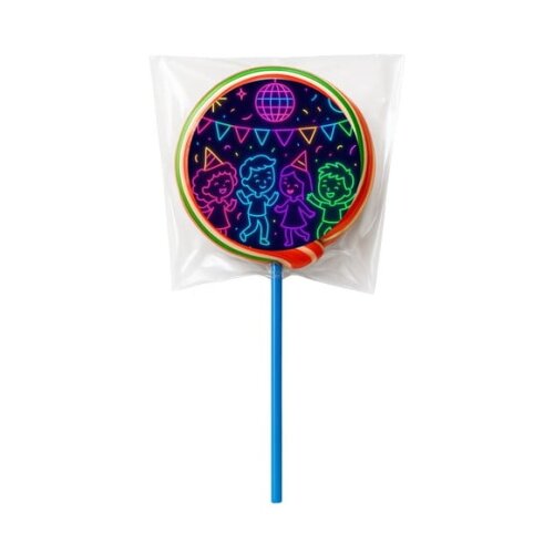 Pirulito Psicodélico Personalizado Festa Neon
