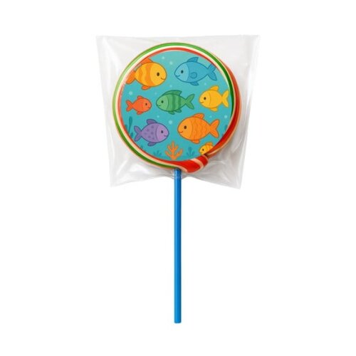 Pirulito Psicodélico Personalizado Peixinhos Coloridos
