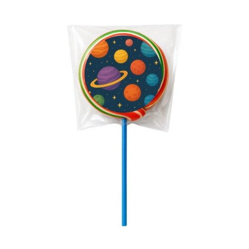 Pirulito Psicodélico Personalizado Planetas Coloridos