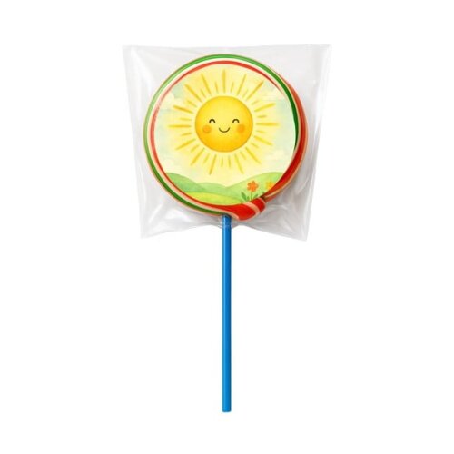 Pirulito Psicodélico Personalizado Raio de Sol Aquarela