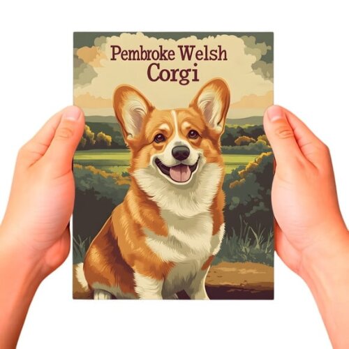 Placa Decorativa Raças Cachorro Vintage Corgi Pembroke