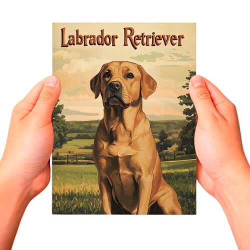 Placa Decorativa Raças Cachorro Vintage Labrador