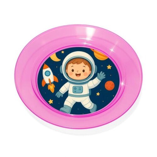 Prato Acrílico Personalizado Festa Astronauta