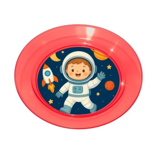 Prato Acrílico Personalizado Festa Astronauta