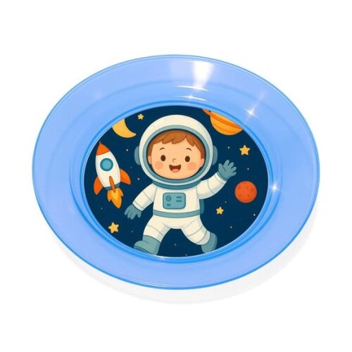Prato Acrílico Personalizado Festa Astronauta