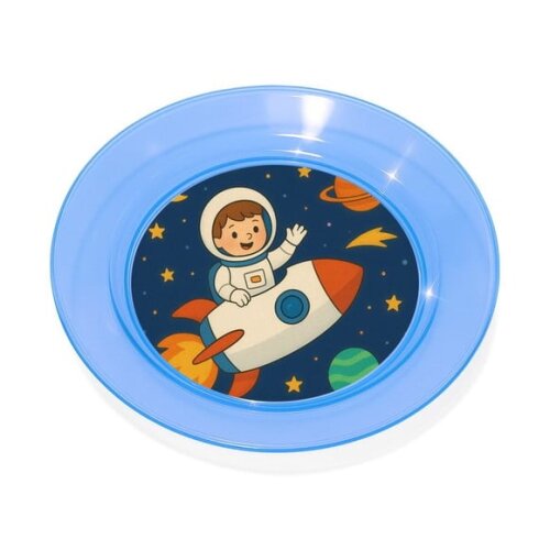 Prato Acrílico Personalizado Festa Aventura Espacial