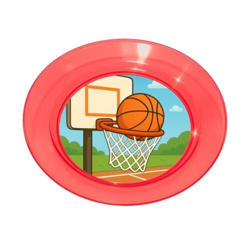 Prato Acrílico Personalizado Festa Basquete