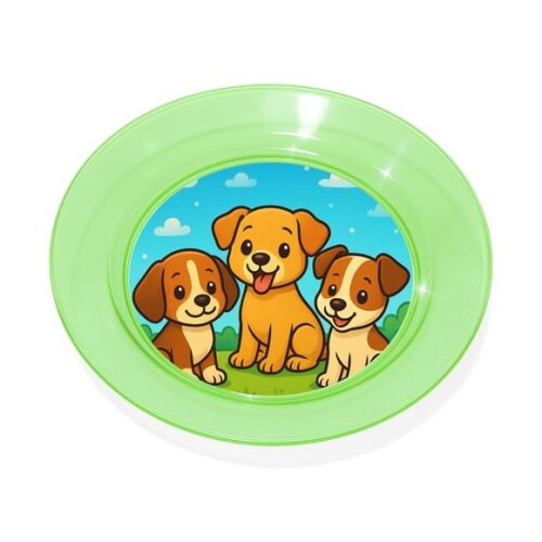 Prato Acrílico Personalizado Festa Cachorrinhos