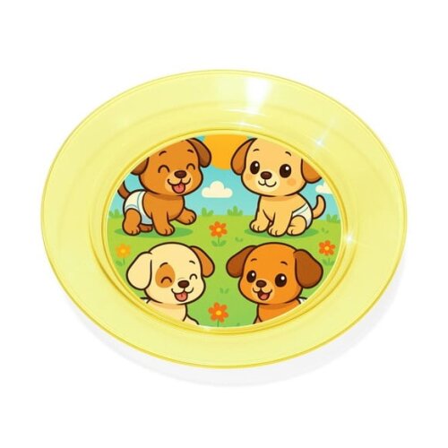 Prato Acrílico Personalizado Festa Cachorrinhos Baby