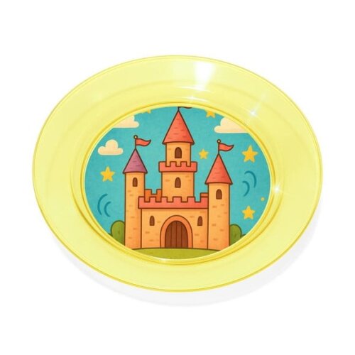 Prato Acrílico Personalizado Festa Castelo Encantado