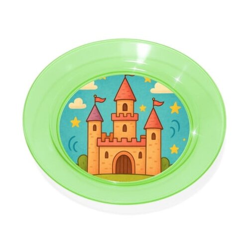 Prato Acrílico Personalizado Festa Castelo Encantado