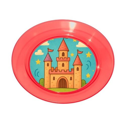 Prato Acrílico Personalizado Festa Castelo Encantado