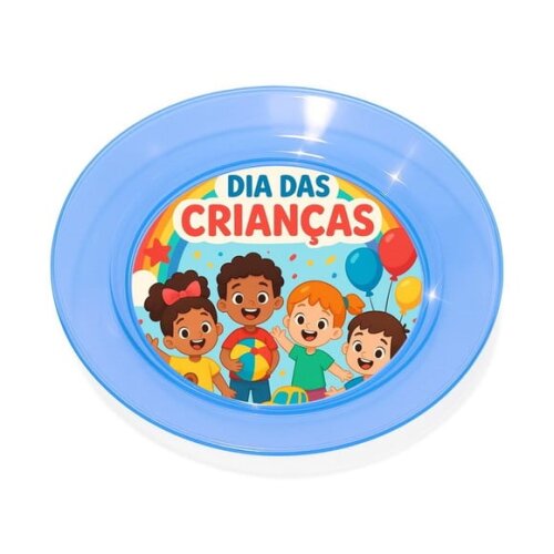 Prato Acrílico Personalizado Festa Dia das Crianças