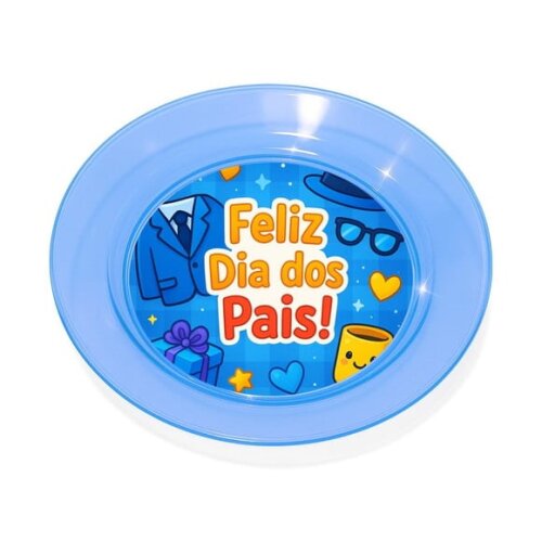 Prato Acrílico Personalizado Festa Dia dos Pais