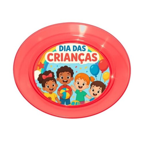 Prato Acrílico Personalizado Festa Dia das Crianças