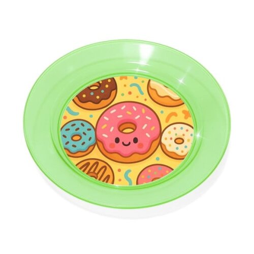 Prato Acrílico Personalizado Festa Donuts